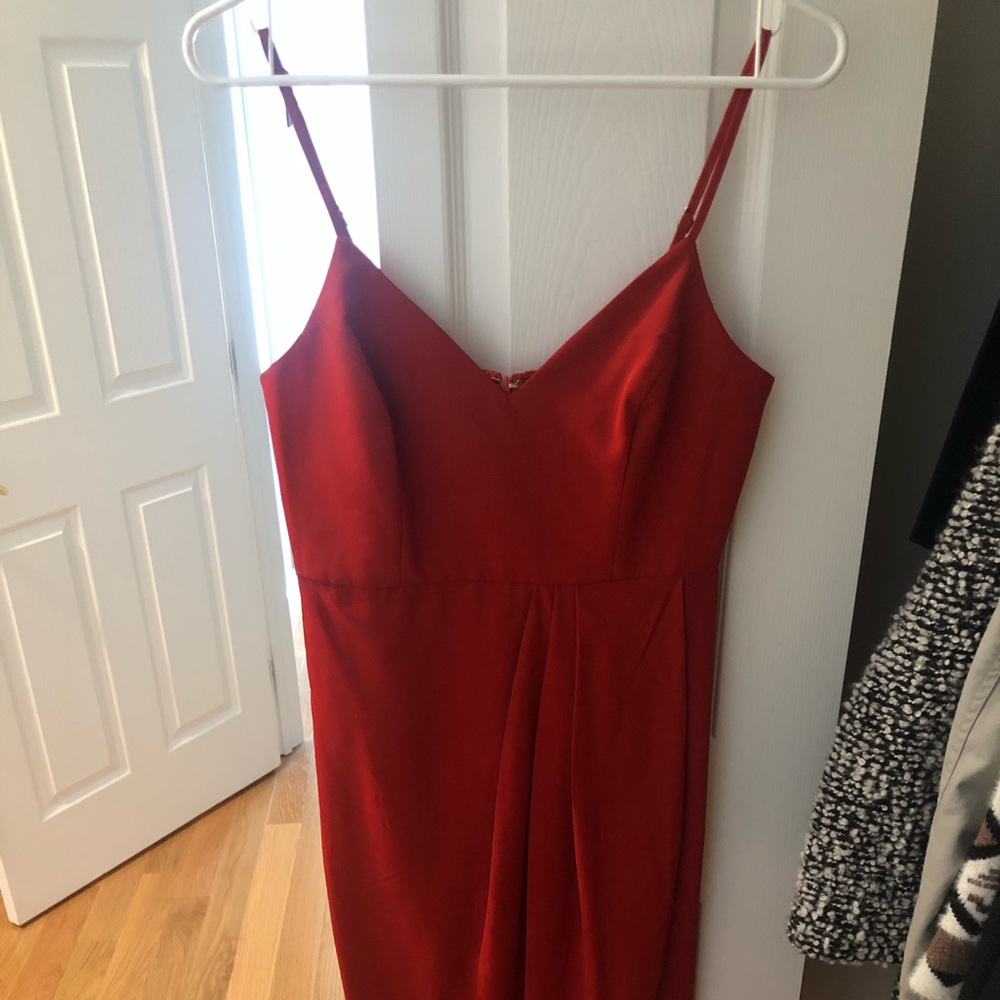 lulus Reinette Rust Red Midi Dress worn once